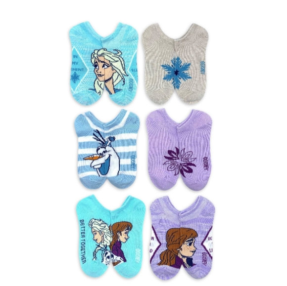 Disney Frozen 2 Girl's No Show Socks | 10 1/2-4 | Multi - Picture 3 of 7